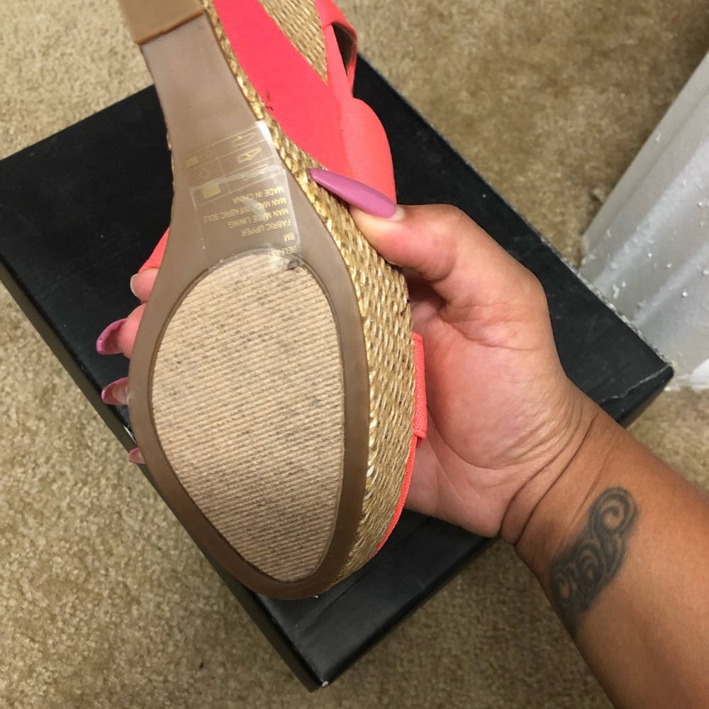 Brand New Hot Pink Wedge Shoes
